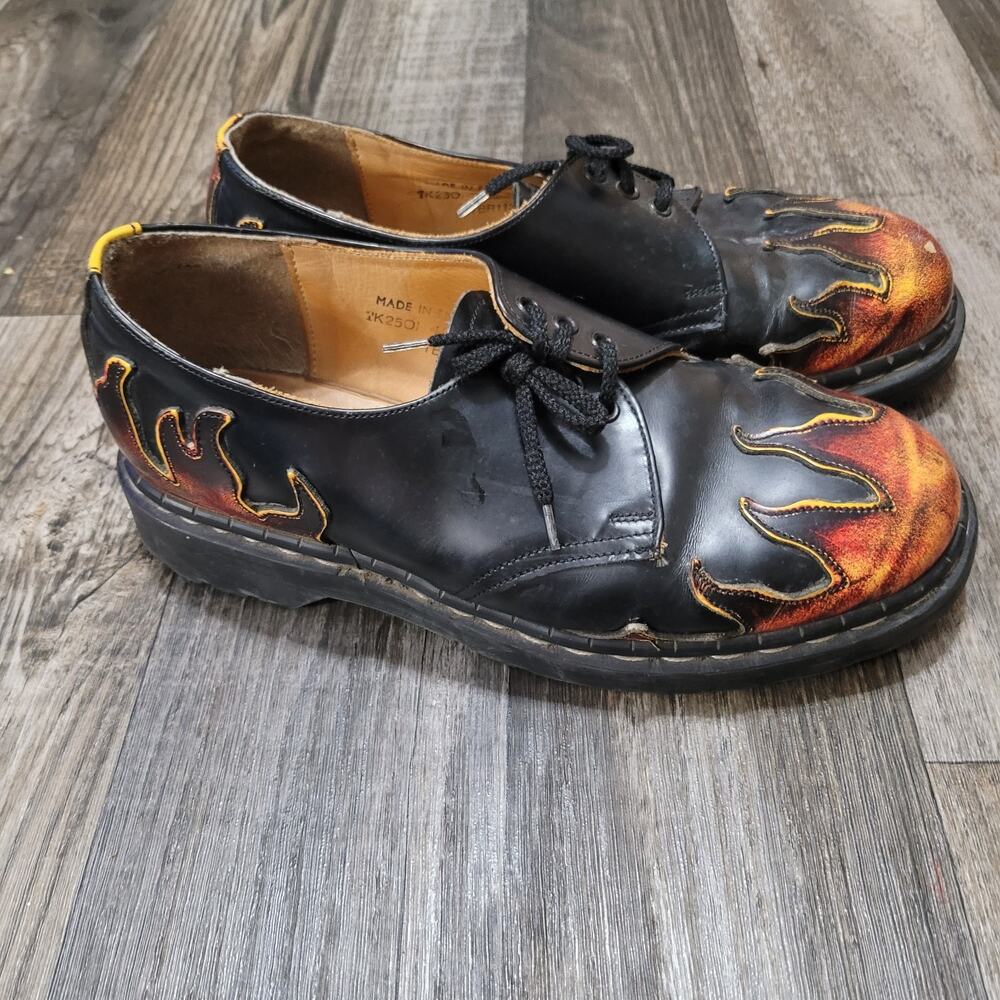 Vintage Tredair MIE gibsons US 11 UK 10 shoes Flame 3-eye oxfords